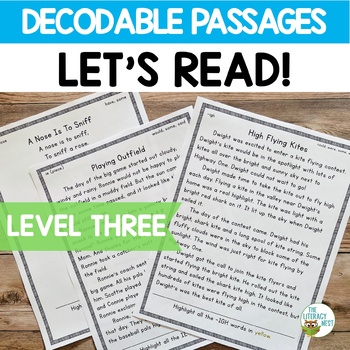 Preview of Decodable Passages for Orton-Gillingham Lessons Level 3