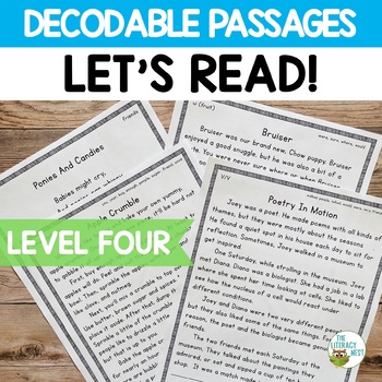 Preview of Decodable Passages for Orton-Gillingham Lessons Level 4