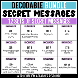 Decodable Phonics Morning Work Secret Messages BUNDLE