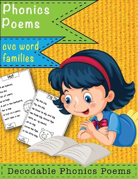 Preview of Decodable Phonics Poems | short vowels | for 1st Grades