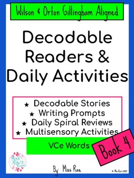 Preview of Decodable Readers and Daily Activities VCe long vowels Orton Gillingham