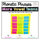 Decodable Phrases for Sentence Building: More Vowel Teams