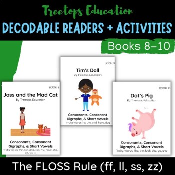 Preview of Decodable Pocket Readers #8-10: The FLOSS Rule (ff,ll,ss,zz)