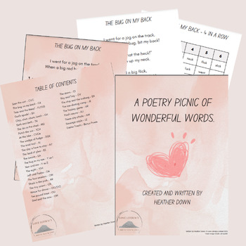 Preview of Decodable Poetry Book - A Poetry Picnic of Wonderful Words