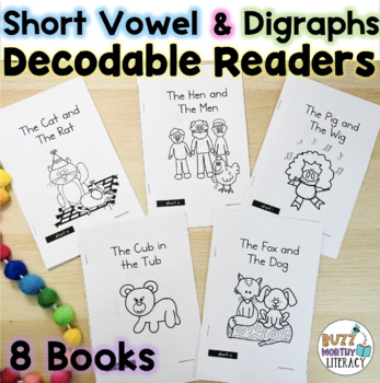 Preview of Decodable Reader Books Short Vowels and Digraphs sh ch th