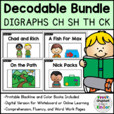 Decodable Reader Bundle | Digraphs CH SH TH CK | Kindergar