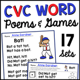 Decodable Poems, Readers & Games: CVC Word Short Vowel Kin
