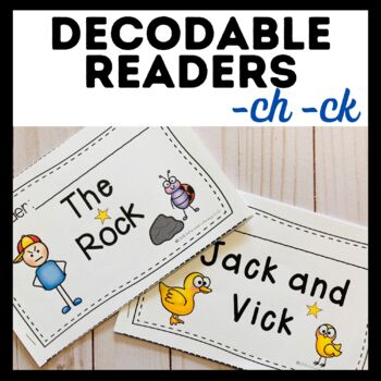 Preview of Decodable Books, Decodable Readers - Digraphs ch, ck, Science of Reading Aligned