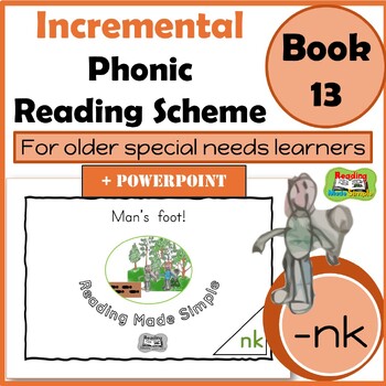 Preview of Decodable Reader for Older Students + PowerPoint: _NK Endings: Book 13