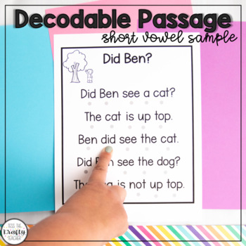 Preview of CVC Decodable Reader Kindergarten | Printable Decodable Books Beginning Readers