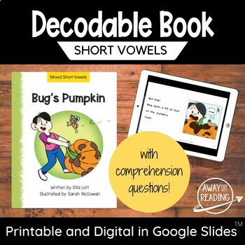 Preview of Decodable Reader with Comprehension Questions - Short Vowels A, O, I, U, E - Bug