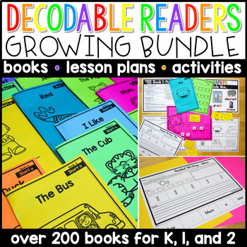 Preview of Decodable Readers, Activities & Lesson Plans GROWING BUNDLE | Science of Reading