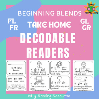 Preview of Decodable Readers Beginning Blends Fl, Fr, Gl, Gr