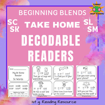 Preview of Decodable Readers Beginning Blends Sc, Sk, Sl, Sm