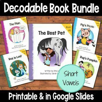 Preview of Decodable Readers Bundle with Reading Assessments and CVC Games