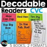 Decodable Readers CVC Books Science of Reading Kindergarte