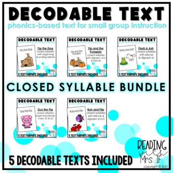 Preview of Decodable Readers: Closed Syllable Bundle
