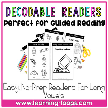 Preview of Decodable Readers | Long Vowels | CVCe Word Books & Fluency Sheets