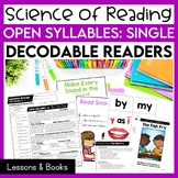 Decodable Readers Open Syllables Books and Lesson Plans
