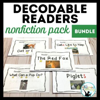Preview of Decodable Readers Pack Nonfiction Short Vowel Review