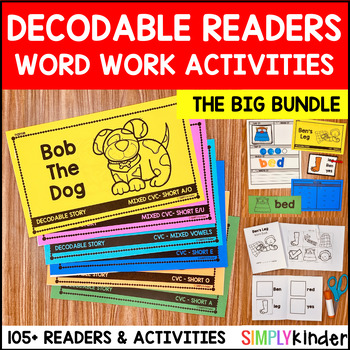 Preview of Decodable Readers, Passages, Books & Word Work, Science of Reading, Decodables