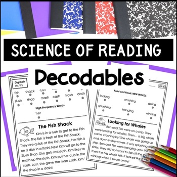 Preview of Decodable Readers Passages: Digraphs, Blends, Long Vowels SCIENCE OF READING