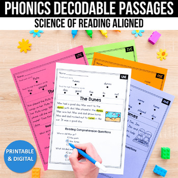 Preview of Science of Reading Comprehension Passages & Questions Decodable Readers Passages
