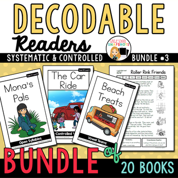 Preview of Decodable Readers Printable Books to Support the Science of Reading- Bundle 3