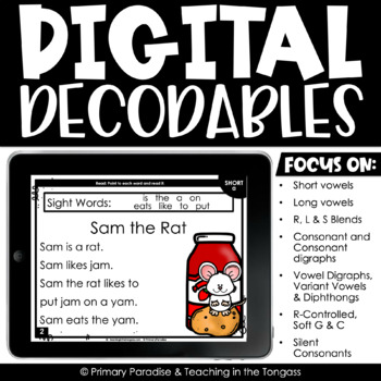 Preview of Editable Decodable Readers Printable Digital Resources Reading Passages Google