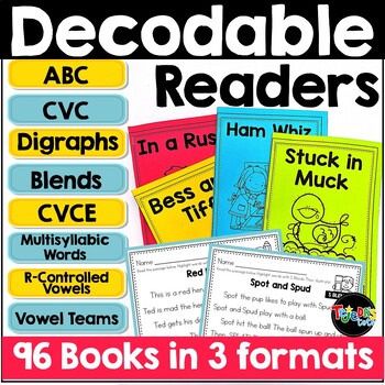 Preview of Decodable Readers Science of Reading Phonics Books Comprehension Passages