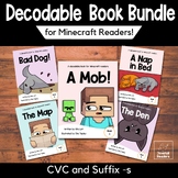 Decodable Readers Set for Minecraft Fans - CVC, suffix -s,