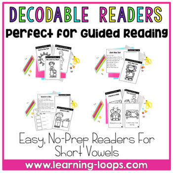 Preview of Decodable Readers | Short  Vowel CVC Word Books & Fluency Sheets