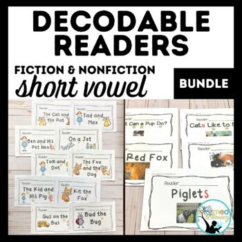 Preview of Decodable Readers Short Vowel Fiction/Nonfiction Bundle