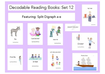 Preview of Decodable Readers Split Digraph a-e Set 12 Alabaster Education