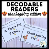 Decodable Readers Thanksgiving Edition
