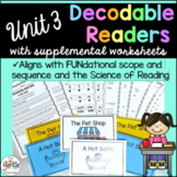 Decodable Readers & Trick Word, Comp. & Fluency Worksheets