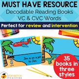 Decodable Readers VC & CVC Words | Phonics Readers for Ear