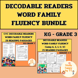 Decodable Readers Word Family Fluency Bundle | KG - Grade 3