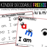 Letter Sounds A and M Decodable Readers and Passages FREEBIE