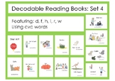 Decodable Readers d, f, h, l, r, w (cvc words) Set 4 Alaba