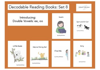 Preview of Decodable Readers double vowels ee, oo. Set 8 Alabaster Education