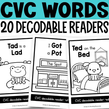Preview of Decodable Readers for Kindergarten | CVC Word Family Passages Science of Reading