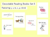 Decodable Readers j, v, x, y, z (cvc words) Set 5 Alabaste