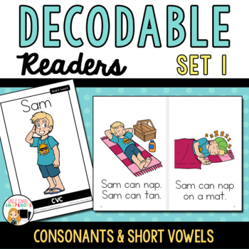 Preview of Decodable Books to Support the Science of Reading-Set 1-CVC