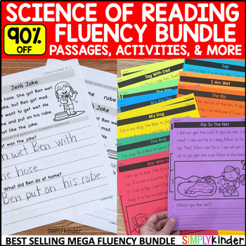 Preview of Decodable Fluency & Comprehension Passages Activities, Science of Reading