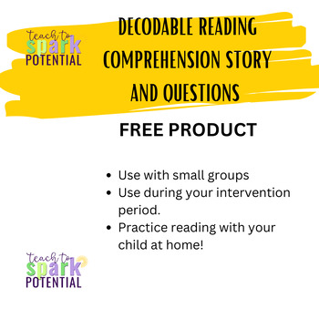 Preview of Decodable Reading Comprehension Passage and Questions -- FREE PRODUCT