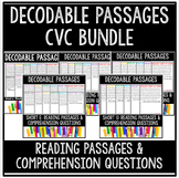 1st Grade Decodable Reading Comprehension Passages | CVC BUNDLE