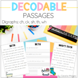 Decodable Reading Comprehension Passages Digraphs Science 