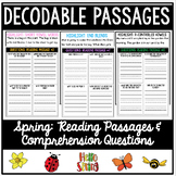 Decodable Reading Comprehension Passages | Spring Stories 