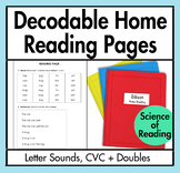 Decodable Home Reading (Letter Sounds, CVC, + Doubles)